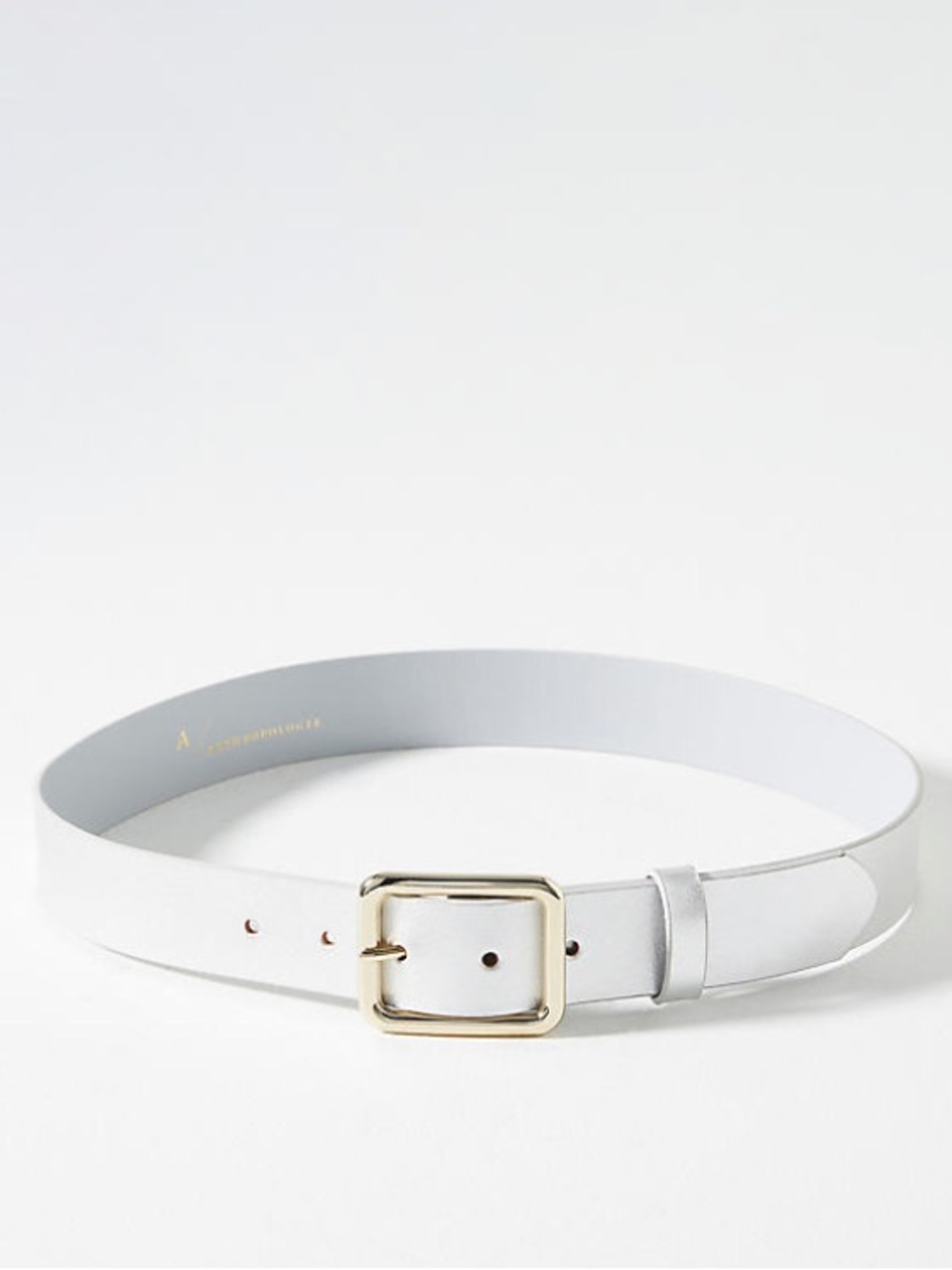 Anthropologie Emerson Silver Leather Belt NWT